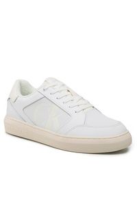 Calvin Klein Jeans Sneakersy Casual Cupsole Lth-Pu Mono YM0YM00573 Biały. Okazja: na co dzień. Kolor: biały. Materiał: skóra #2