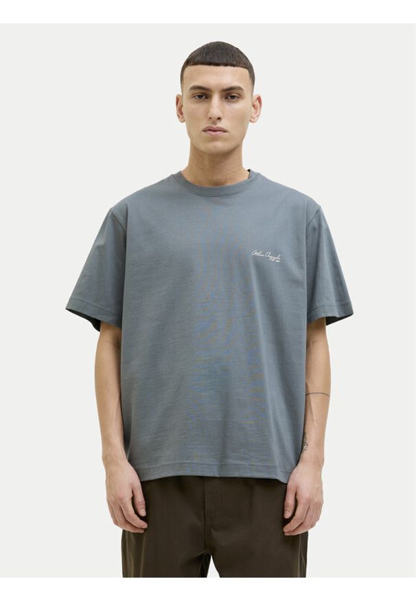 Jack & Jones T-Shirt Islington 12273015 Niebieski Loose Fit. Kolor: niebieski. Materiał: bawełna