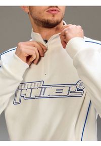 Sinsay - Bluza z nadrukiem i kontrastową lamówką - kremowy. Kolor: kremowy. Wzór: nadruk #1