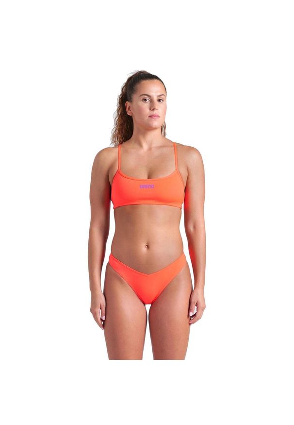 Strój Kąpielowy damski Arena Bikini Bandeau Solid dwuczęściowy. Kolor: czerwony