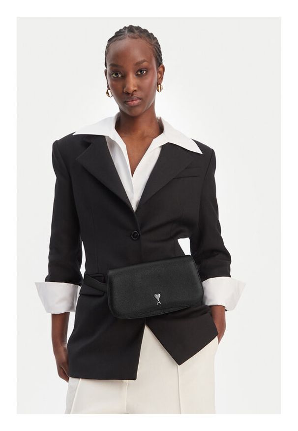 AMI PARIS - AMI Paris Nerka ULL017.AL0036 Czarny. Kolor: czarny. Materiał: skóra