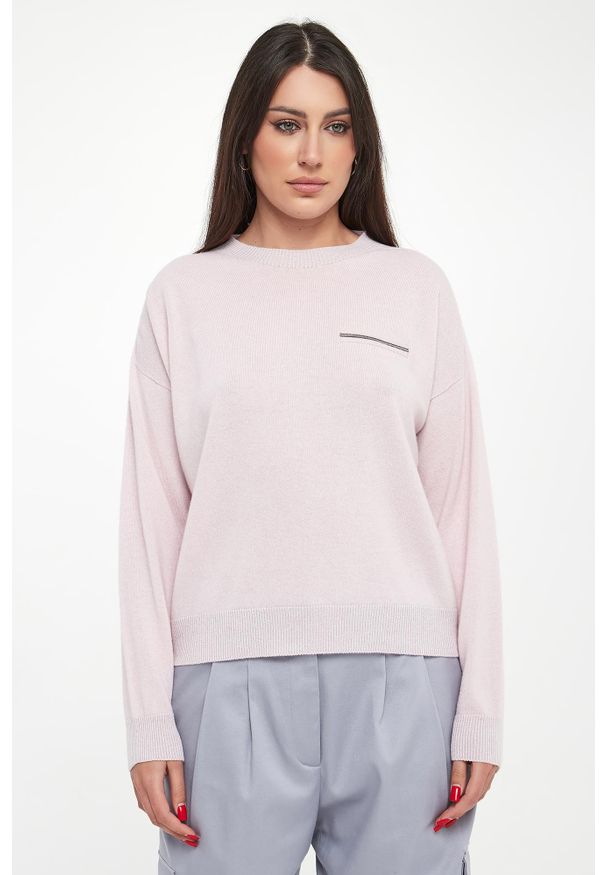 Sweter damski kaszmirowy PESERICO. Materiał: kaszmir