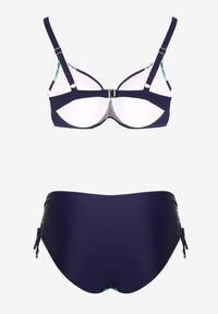 Born2be - Zielone Bikini Biustonosz z Wiązaniem i Majtki Typu Figi Norettia. Kolekcja: plus size. Kolor: zielony. Materiał: jeans #4