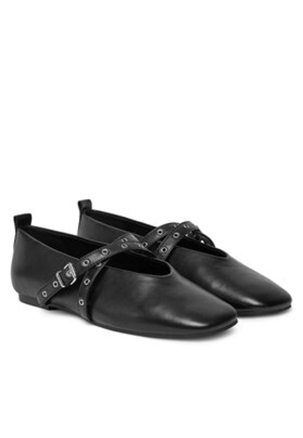 Tommy Jeans Baleriny EN0EN02868 Czarny. Kolor: czarny. Materiał: skóra