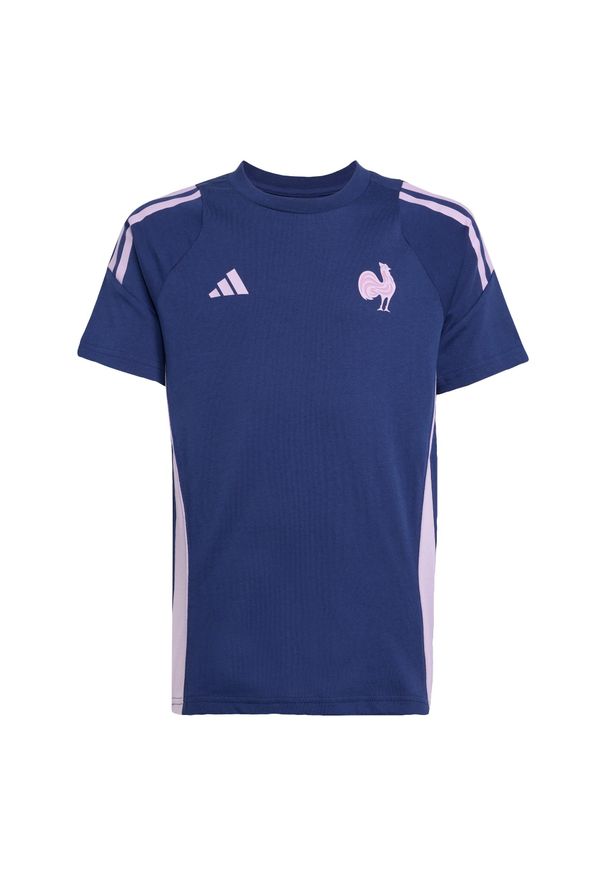 Adidas - Koszulka France Cotton Kids. Kolor: niebieski. Sport: piłka nożna