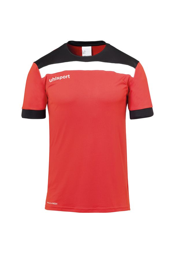 UHLSPORT - Polo Uhlsport Offense 23. Typ kołnierza: polo. Kolor: czarny, wielokolorowy, czerwony. Materiał: materiał. Długość rękawa: krótki rękaw. Długość: krótkie. Sport: piłka nożna