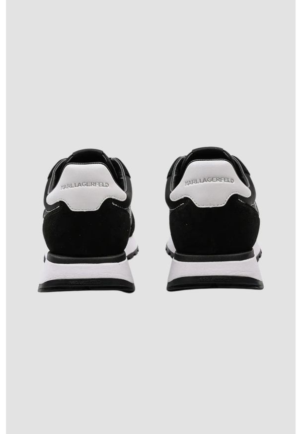 Karl Lagerfeld - KARL LAGERFELD Czarne sneakersy męskie KAIRO KL Sidetrim Lo Mix. Kolor: czarny