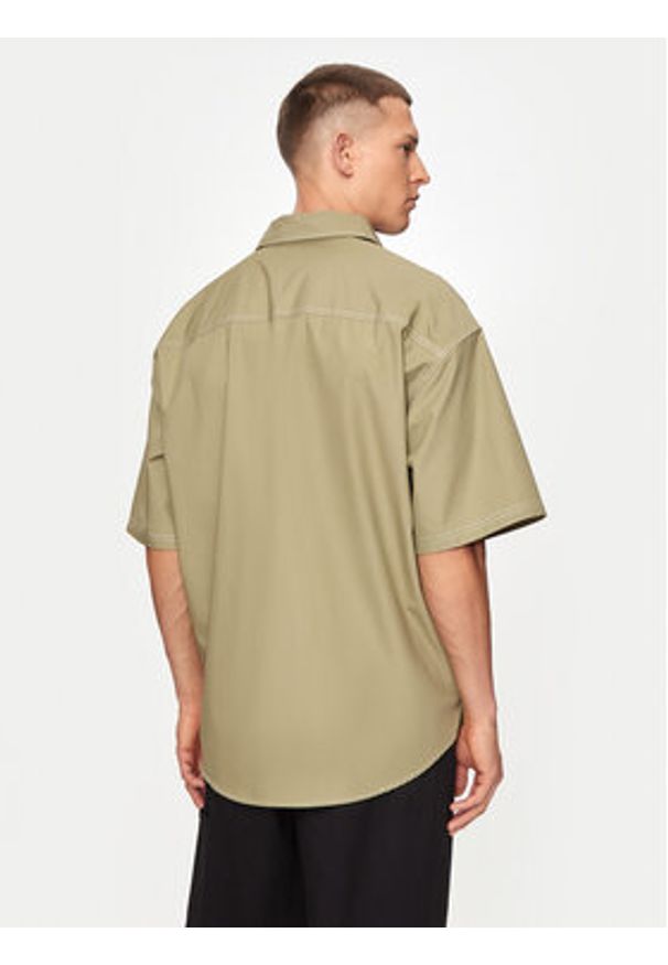 Converse Koszula M Wordmark Utility Shirt 10026433-A02 Khaki Regular Fit. Kolor: brązowy. Materiał: bawełna