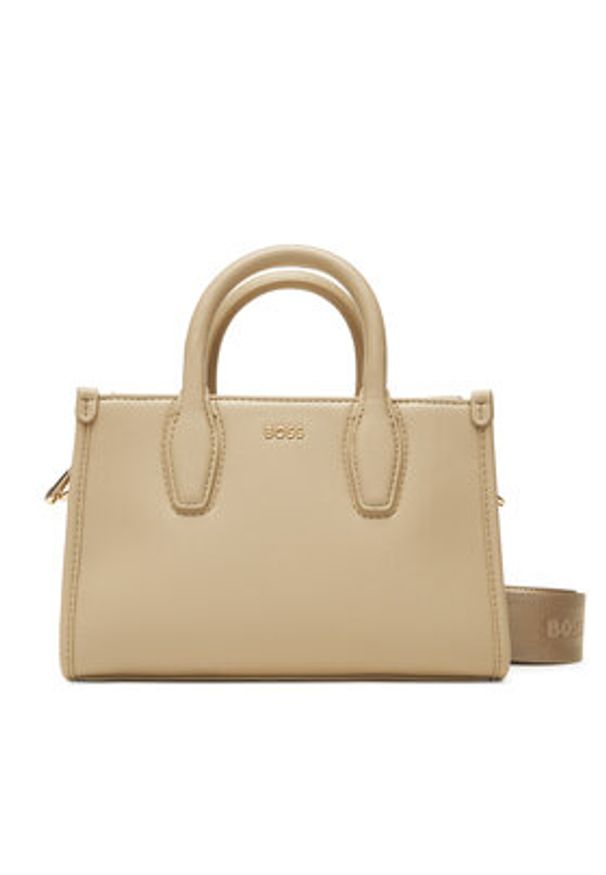 BOSS Torebka 50547766 Beżowy. Kolor: beżowy. Materiał: skórzane