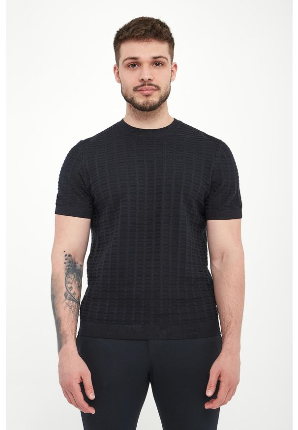 T-shirt męski dzianinowy Theor JOOP!. Materiał: dzianina