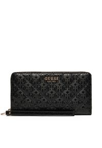 Guess Duży Portfel Damski SWGG85 00163 Czarny. Kolor: czarny. Materiał: skóra