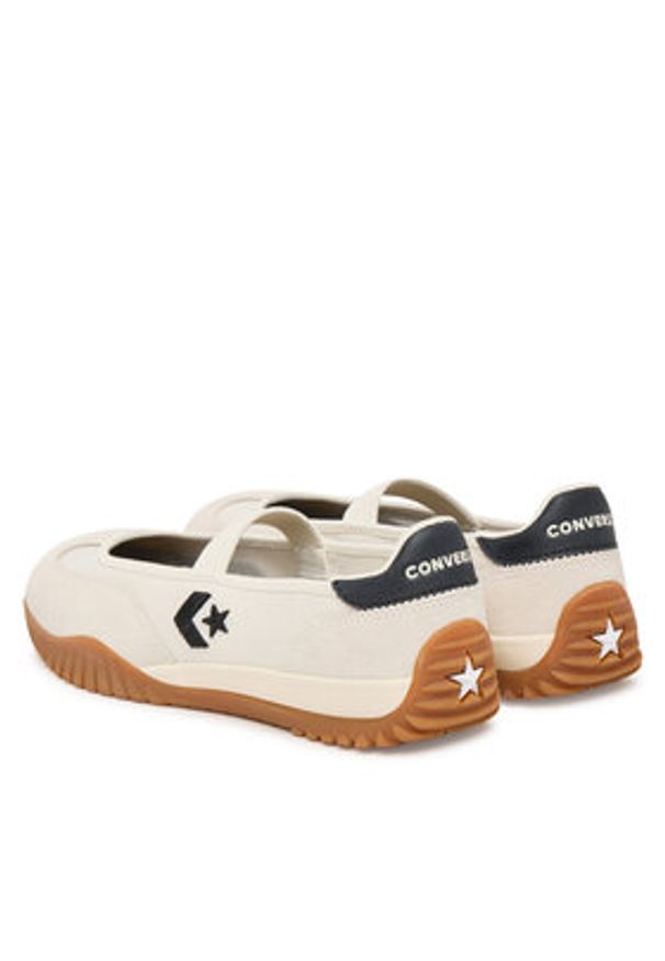 Converse Baleriny Run Star Trainer Ballet Flat A16250C Écru. Kolor: kremowy. Materiał: skóra, zamsz