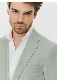 Pako Lorente - PAKO LORENTE – Zielona marynarka męska bez podszewki. Okazja: na co dzień. Kolor: zielony. Materiał: jeans. Sezon: wiosna. Styl: casual, sportowy #4