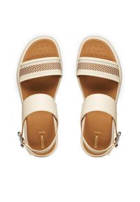 Geox Sandały D Camalei D650ND 05411 C1122 Écru. Materiał: skóra #5