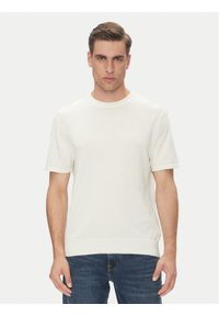 Calvin Klein T-Shirt Supima LV04LC333G Écru Regular Fit. Materiał: bawełna
