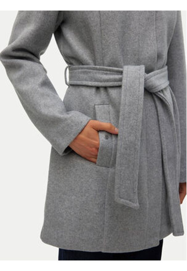 Vero Moda Płaszcz przejściowy Popliva 10310779 Szary Regular Fit. Kolor: szary. Materiał: syntetyk