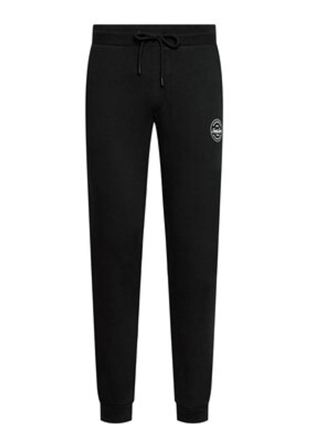 Jack & Jones - Jack&Jones Spodnie dresowe Gordon 12165322 Czarny Regular Fit. Kolor: czarny. Materiał: bawełna