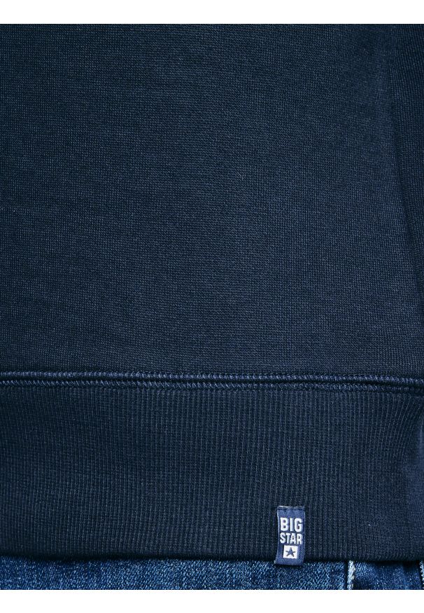 Big-Star - Bluza męska granatowa Marltones 403. Okazja: na co dzień. Kolor: niebieski. Materiał: materiał, bawełna. Styl: sportowy, casual