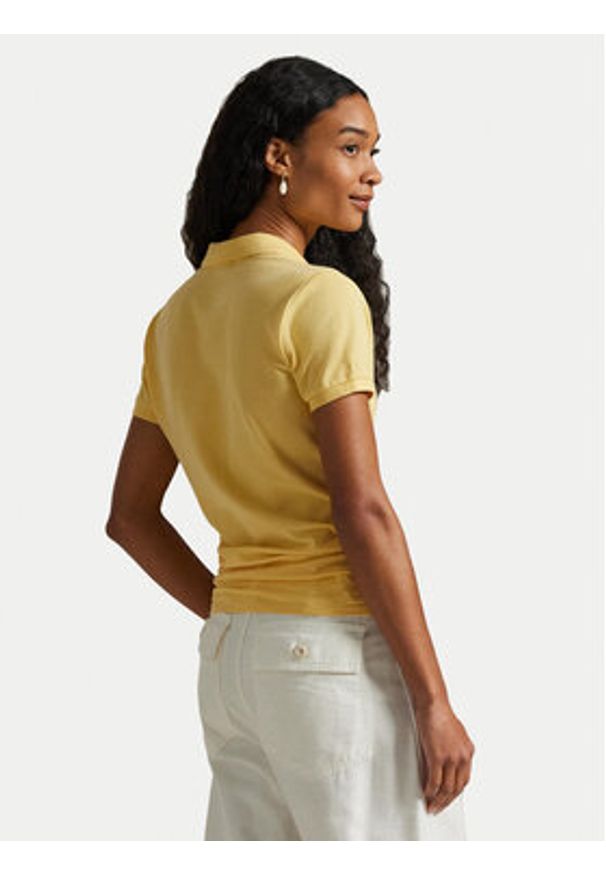 Polo Ralph Lauren Polo 211870245030 Żółty Slim Fit. Typ kołnierza: polo. Kolor: żółty. Materiał: bawełna