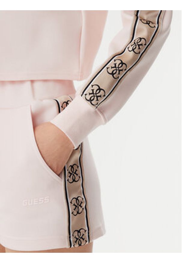 Guess Bluza V3BQ16 KB3P2 Różowy Regular Fit. Kolor: różowy. Materiał: bawełna