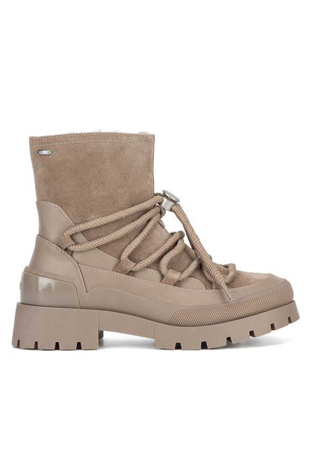MEXX Botki MI001714043W Beżowy. Kolor: beżowy. Materiał: skóra, zamsz