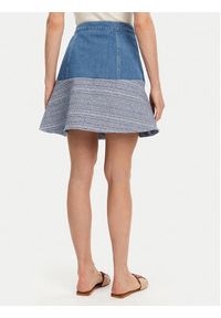 Guess Spódnica mini W5GD87 WH610 Niebieski Regular Fit. Kolor: niebieski. Materiał: bawełna #5
