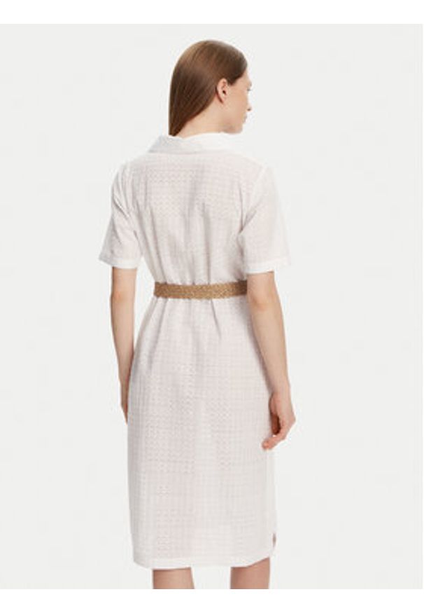 SELMARK - Selmark Sukienka koszulowa BC133 Biały Regular Fit. Kolor: biały. Materiał: bawełna. Typ sukienki: koszulowe
