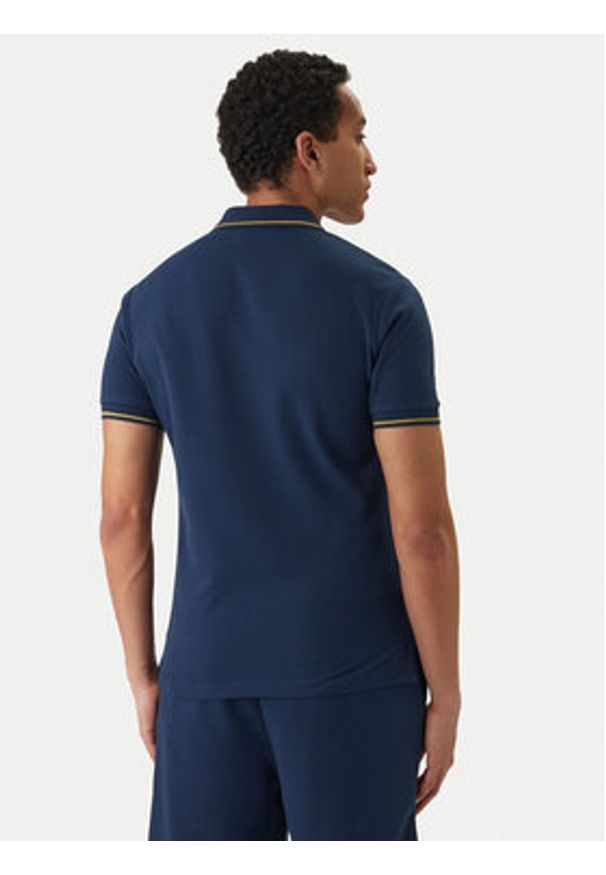 Versace Jeans Couture Polo 80GAGT05 CJ01T Granatowy Slim Fit. Typ kołnierza: polo. Kolor: niebieski. Materiał: bawełna