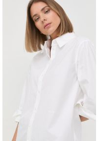 Karl Lagerfeld koszula bawełniana 221W1661 damska kolor biały regular z kołnierzykiem klasycznym. Okazja: na co dzień. Typ kołnierza: kołnierzyk klasyczny. Kolor: biały. Materiał: bawełna. Styl: klasyczny #5