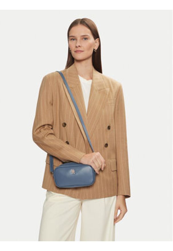 TOMMY HILFIGER - Tommy Hilfiger Torebka AW0AW16468 Niebieski. Kolor: niebieski. Materiał: skórzane