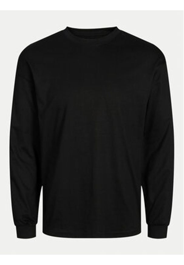 Jack & Jones - Jack&Jones Longsleeve Urban Edge 12256422 Czarny Loose Fit. Kolor: czarny. Materiał: bawełna. Długość rękawa: długi rękaw