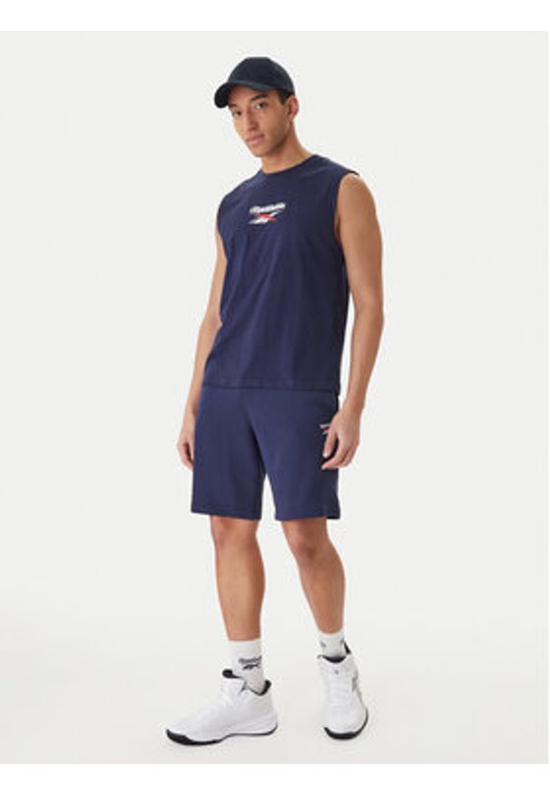 Reebok Tank top Bradshaw RK25560CCM Granatowy Regular Fit. Kolor: niebieski. Materiał: bawełna
