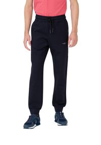 Aeronautica Militare - AERONAUTICA MILITARE Granatowe męskie spodnie dresowe, Rozmiar XL. Kolor: niebieski. Materiał: dresówka