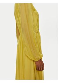 Dixie Sukienka codzienna A207J102 Żółty Regular Fit. Okazja: na co dzień. Kolor: żółty. Materiał: jedwab, wiskoza. Typ sukienki: proste. Styl: casual #2