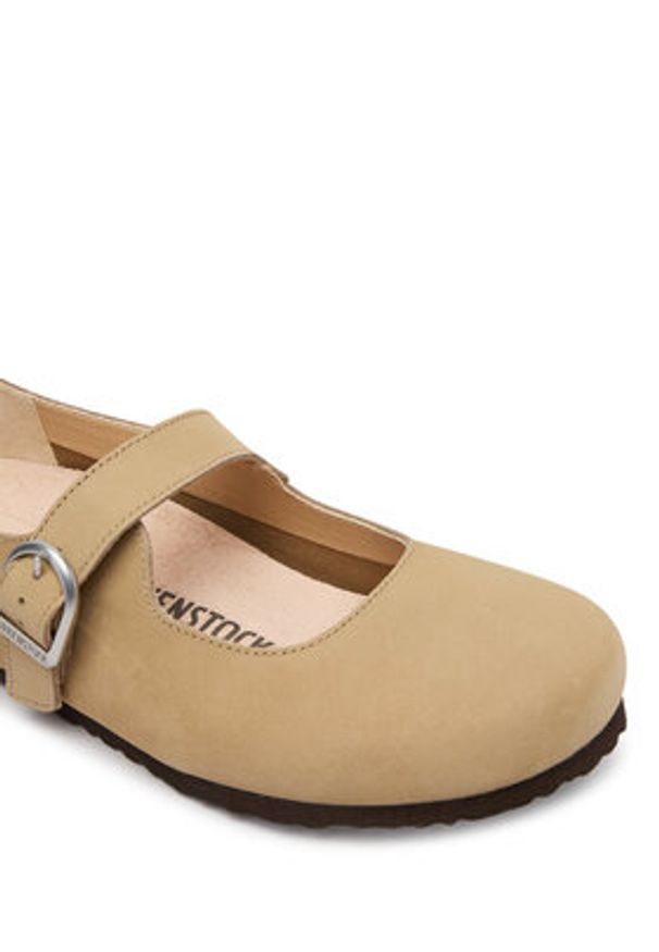 Birkenstock Baleriny Santa Clarita 1031613 Beżowy. Kolor: beżowy. Materiał: skóra