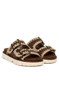 Mou Klapki MU.SW461005A Brązowy. Kolor: brązowy. Materiał: skóra, zamsz #2