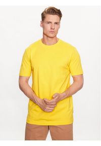 BOSS - Boss T-Shirt Thompson 01 50468347 Żółty Regular Fit. Kolor: żółty. Materiał: bawełna