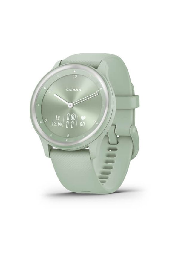 GARMIN - Garmin vivomove Sport miętowy. Rodzaj zegarka: cyfrowe. Kolor: miętowy. Styl: sportowy