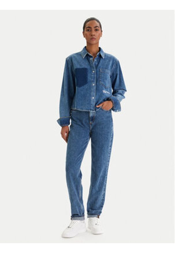 Karl Lagerfeld Jeans Koszula jeansowa B1W11021 Niebieski Regular Fit. Kolor: niebieski. Materiał: bawełna