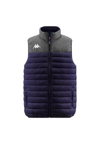 Kurtka puchowa Kappa Dattilo. Kolor: niebieski, szary, wielokolorowy. Materiał: puch. Sezon: zima. Styl: sportowy