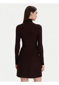 Morgan Sukienka dzianinowa 242-REGOYA Brązowy Slim Fit. Kolor: brązowy. Materiał: wiskoza #5