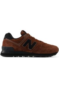Buty unisex New Balance U574LEB – brązowe. Kolor: brązowy. Materiał: materiał, skóra, syntetyk, guma. Szerokość cholewki: normalna. Model: New Balance 574