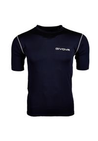 Koszulka piłkarska termoaktywna dla dorosłych Givova Corpus 2 granatowa. Kolor: niebieski. Sport: piłka nożna