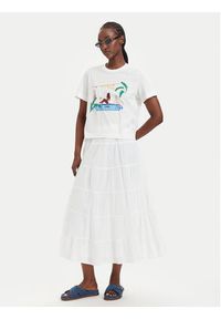only - ONLY Spódnica maxi Kelly 15374229 Biały Regular Fit. Kolor: biały. Materiał: bawełna #7