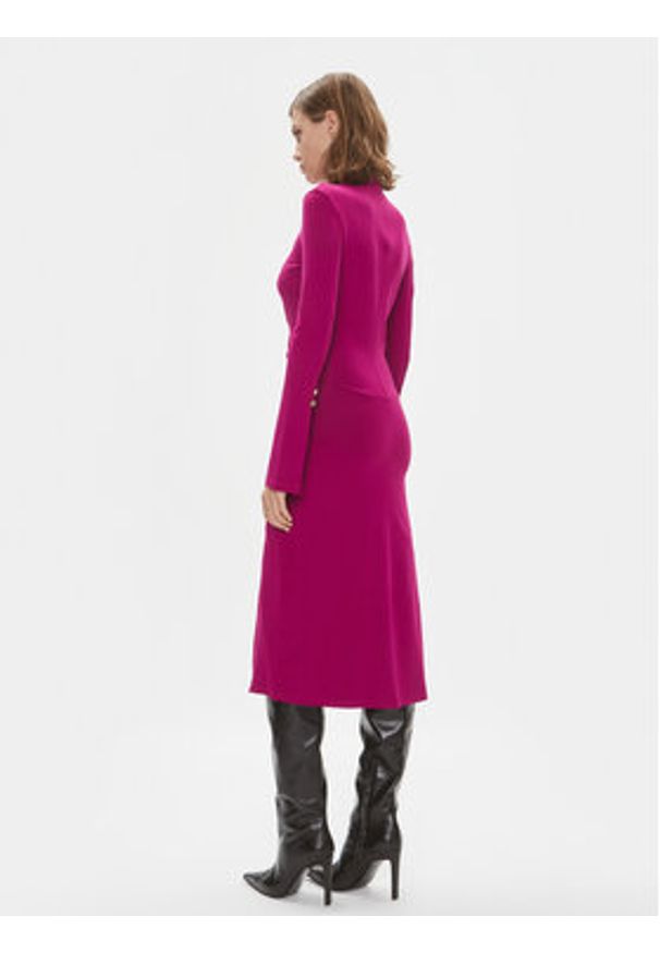 Pinko Sukienka koktajlowa Alpha 102367 A1DE Fioletowy Slim Fit. Kolor: fioletowy. Materiał: wiskoza. Styl: wizytowy