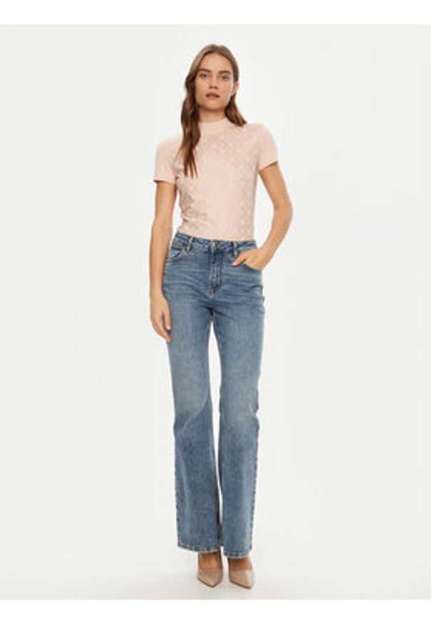 Guess T-Shirt W5RI15 J1314 Różowy Regular Fit. Kolor: różowy. Materiał: bawełna
