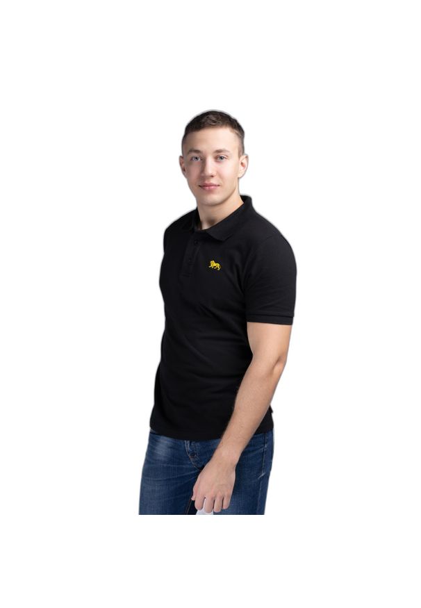 Polo Lonsdale Whalton. Okazja: na co dzień. Typ kołnierza: polo. Kolor: czarny. Styl: casual, elegancki