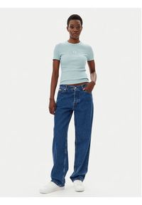 Calvin Klein Jeans T-Shirt J20J225245 Niebieski Slim Fit. Kolor: niebieski. Materiał: bawełna #4