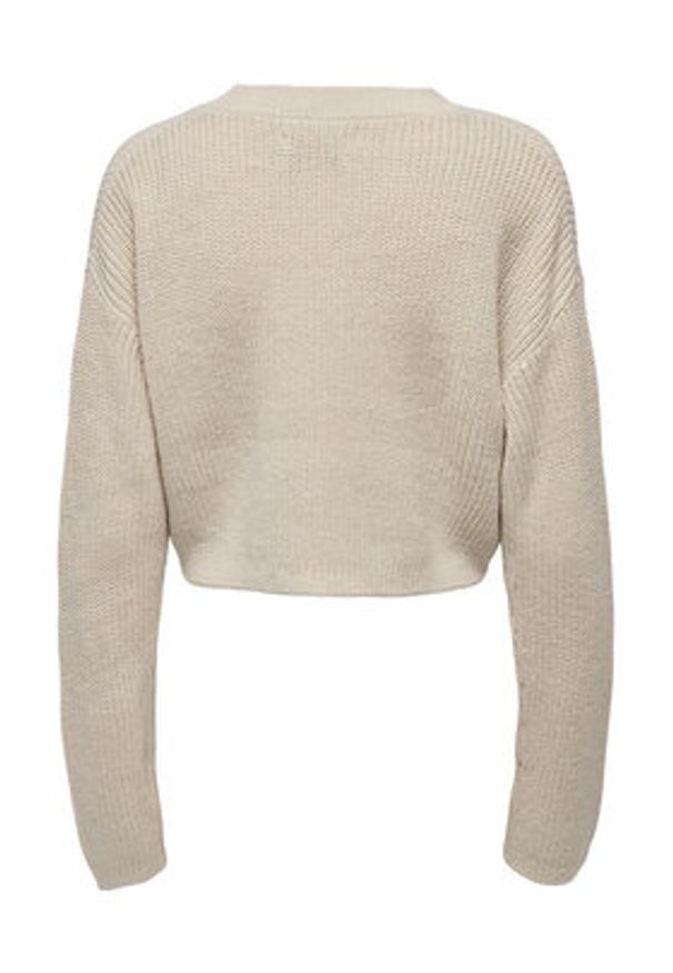 only - ONLY Sweter Malavi 15284453 Beżowy Regular Fit. Kolor: beżowy. Materiał: syntetyk