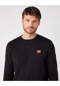 Wrangler - WRANGLER SIGN OFF CREW MĘSKA BLUZA WKŁADANE PRZEZ GŁOWĘ LOGO BLACK W6589HA01 112130614